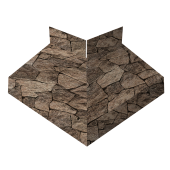 Угол отлива внешний 50 0,45 Print Elite с пленкой King Stone TwinColor Центр Кровли