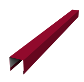 Планка вертикальная лицевая для забора жалюзи Palermo 0,45 PE RAL 3003 рубиново-красный (2м) Центр Кровли