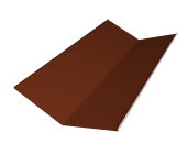 Планка ендовы нижней 300х300 0,5 Satin с пленкой RAL 3009 оксидно-красный (2м) Центр Кровли