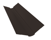 Планка ендовы верхней фигурной 100x100 0,5 Drap RR 32 темно-коричневый (2м) Центр Кровли