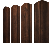 Штакетник Круглый фигурный 0,45 Print Premium Cherry Wood Dark FTC Центр Кровли