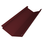 Планка ендовы нижней для композитной черепицы 140х140 0,5 Satin Matt TX RAL 3005 красное вино (3м) Центр Кровли