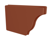 Заглушка желоба левая Vortex Lite 130мм RAL 8004 терракота Центр Кровли