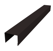 Крышка жалюзи Palermo 0,45 PE-Double RAL 9005 черный (2м) Центр Кровли