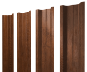 Штакетник П-образный В с прямым резом 0,4 Print Premium Golden Wood Fresh TwinColor Центр Кровли