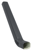 Труба прямоугольная с коленом Vortex 3м RAL 7024 Центр Кровли