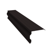 Планка торцевая фигурная 90х110 0,5 Satin с пленкой RAL 9005 черный (3м) Центр Кровли