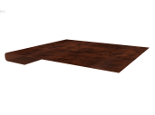Планка завершающая 0,45 Print Elite Cherry Wood TwinColor (2м) Центр Кровли
