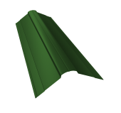 Планка конька фигурного 100x100 0,45 PE с пленкой RAL 6002 лиственно-зеленый (2м) Центр Кровли