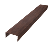 Крышка забора для горизонтального монтажа штакетника 0,45 Print-Double Premium Cherry Wood Dark F (3м) Центр Кровли