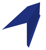 Планка конька односкатной кровли 180x160 0,45 PE с пленкой RAL 5002 ультрамариново-синий (3м) Центр Кровли