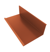 Планка примыкания нижняя к трубе 130х240 0,5 Velur X RAL 8004 терракота (3м) Центр Кровли