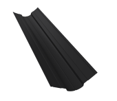 Планка ендовы верхней фигурной 70x70 0,45 Drap TR RAL 9005 черный (3м) Центр Кровли