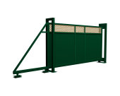 Ворота откатные Estet Plus 2,4х4,5 RAL 6005/1014 Центр Кровли