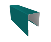 Планка П-образная заборная 17 0,45 PE с пленкой RAL 5021 водная синь (3м) Центр Кровли