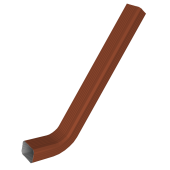 картинка Труба гофрированная Vortex Lite 76х102х1000мм с коленом PE RAL 8004 терракота Центр Кровли Труба гофрированная Vortex Lite 76х102х1000мм с коленом PE RAL 8004 терракота Центр Кровли