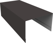 Крышка для забора из сайдинга Блок-хаус новый Grand Line 0,5 GreenCoat Pural БТ матовый RR 32 темно-коричневый (RAL 8019 серо-коричневый) (2,5м) Центр Кровли
