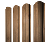 Штакетник Полукруглый Slim фигурный 0,45 Print Premium Pine Wood Fresh Центр Кровли