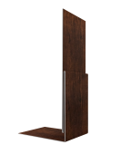 Планка приемная оконная 0,45 Print-Double Premium Cherry Wood Dark F (3м) Центр Кровли