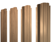 Штакетник П-образный B фигурный 0,45 Print Elite Honey Wood TwinColor Центр Кровли