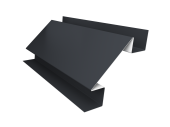 Планка угла внутреннего сложного БХ new 0,5 PurPro с пленкой RAL 7024 мокрый асфальт (3м) Центр Кровли