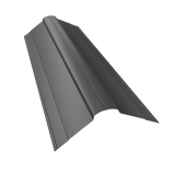 Планка конька фигурного 100x100 0,45 PE с пленкой RAL 7005 мышино-серый (2м) Центр Кровли