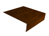 Планка лобовая/околооконная простая 190х50 0,45 Print-Double Premium Golden Wood Intense F (3м) Центр Кровли
