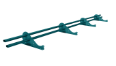 Снегозадержатель трубчатый Snow Kit RAL 5021 3м Центр Кровли