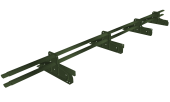 Снегозадержатель трубчатый для фальца Премиум d 45х25 RAL 6020 (3м) оцинкованный Центр Кровли