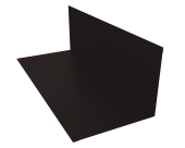 Планка примыкания 130х160мм 0,5 Satin Matt RAL 9005 черный (2м) Центр Кровли