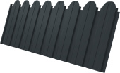 Профнастил С10В фигурный Grand Line 0,5 GreenCoat Pural БТ матовый RR2H3 (RAL 7016 антрацитово-серый) Центр Кровли