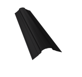 Планка конька фигурного 70x70 0,5 Drap TX RAL 9005 черный (3м) Центр Кровли