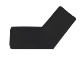 Колено трубы гофрированное боковое левое Vortex Lite 76х102мм Matt RAL 9005 черный Центр Кровли