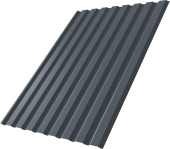 Профнастил С20A Grand Line 0,5 GreenCoat Pural БТ матовый RR 23 темно-серый (RAL 7024 мокрый асфальт) Центр Кровли