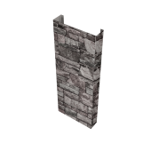 Полустолб для С8,С10 0,45 Print Elite с пленкой Fine Stone TwinColor (L2,5) Центр Кровли