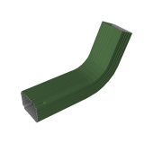 Колено трубы гофрированное Vortex Lite 76х102мм PE RAL 6002 лиственно-зеленый Центр Кровли
