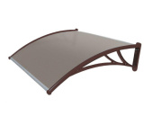 Козырек Krovent из поликарбоната 1200х930х280 бронзовый (коричневый кронштейн) Центр Кровли