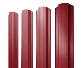 Штакетник Прямоугольный фигурный 0,45 PE RAL 3003 рубиново-красный Центр Кровли