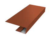 J-Профиль 12мм 0,5 Satin с пленкой RAL 8004 терракота (3м) Центр Кровли