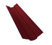 Планка ендовы верхней фигурной 70x70 0,45 PE lite с пленкой RAL 3005 красное вино (3м) Центр Кровли