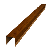 Планка вертикальная обратная для забора жалюзи Palermo 0,45 Print Premium Golden Wood Intense FTC (2,5м) Центр Кровли