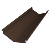 Планка ендовы нижней для композитной черепицы 140х140 0,5 Velur X RAL 8017 шоколад (2м) Центр Кровли