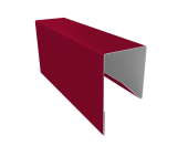 Планка П-образная заборная 17 0,45 PE с пленкой RAL 3003 рубиново-красный (2м) Центр Кровли
