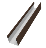 Стойка жалюзи Milan Slim 0,7 PE RAL 8017 шоколад (3м) Центр Кровли