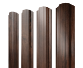 Штакетник Прямоугольный фигурный 0,45 Print Elite Cherry Wood TwinColor Центр Кровли
