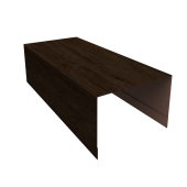 Крышка для забора из сайдинга ЭкоБрус 0,45 Print Premium Antique Wood TwinColor (2,5м) Центр Кровли