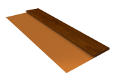 Планка стартовая БХ new 0,45 Print Premium Golden Wood Intense FTC (2м) Центр Кровли