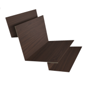 Угол внутренний сложный 90 град. 0,45 Print Elite Choco Wood TwinColor (2м) Центр Кровли