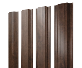 Штакетник Прямоугольный с прямым резом 0,4 Print Premium Antique Wood TwinColor Центр Кровли