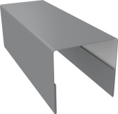 Планка П-образная заборная 20 Grand Line 0,5 ПЭ слим с пленкой RAL 7004 сигнальный серый (3м) Центр Кровли